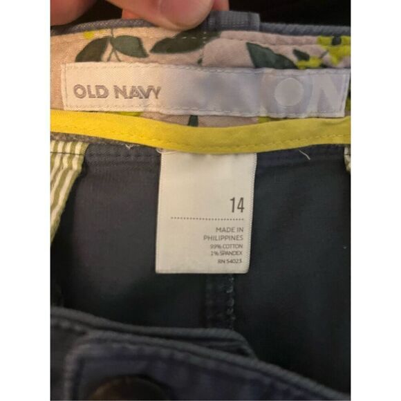 Old Navy Blue Chino Midi Skirt. Size 14 - Picture 2 of 6